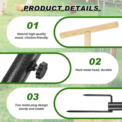 Chicken Climbing Ladder Rack Play Sleep Stand for Poultry Rabbit Small Animal