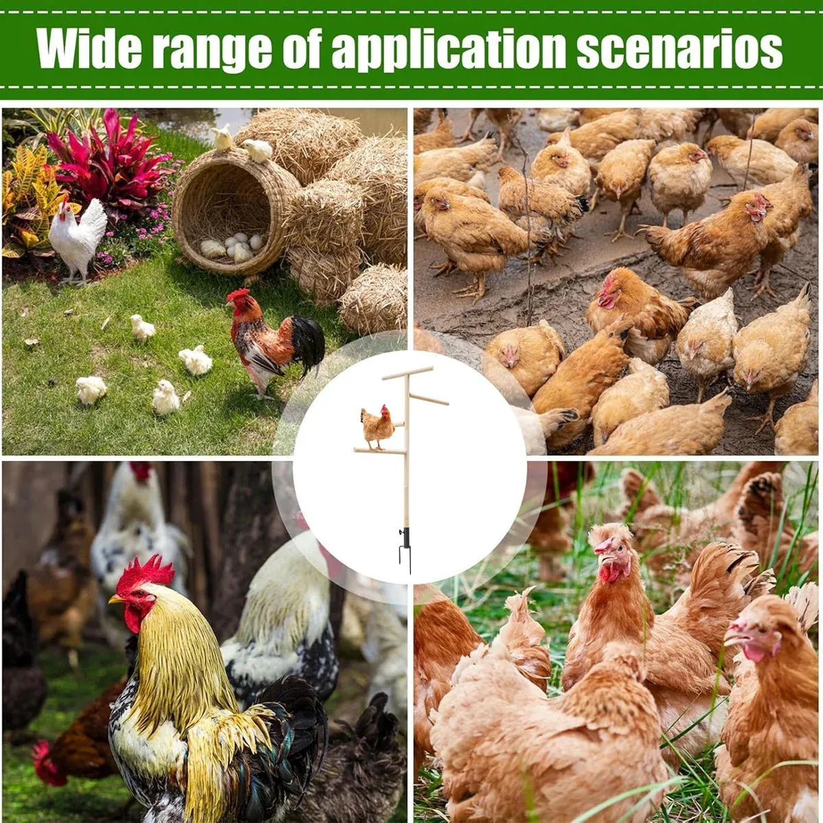 Chicken Climbing Ladder Rack Play Sleep Stand for Poultry Rabbit Small Animal