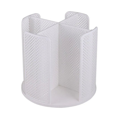 Paper Cup Holder Organizer Swivel Compartment Cup Picker Drink Storage Stand - White