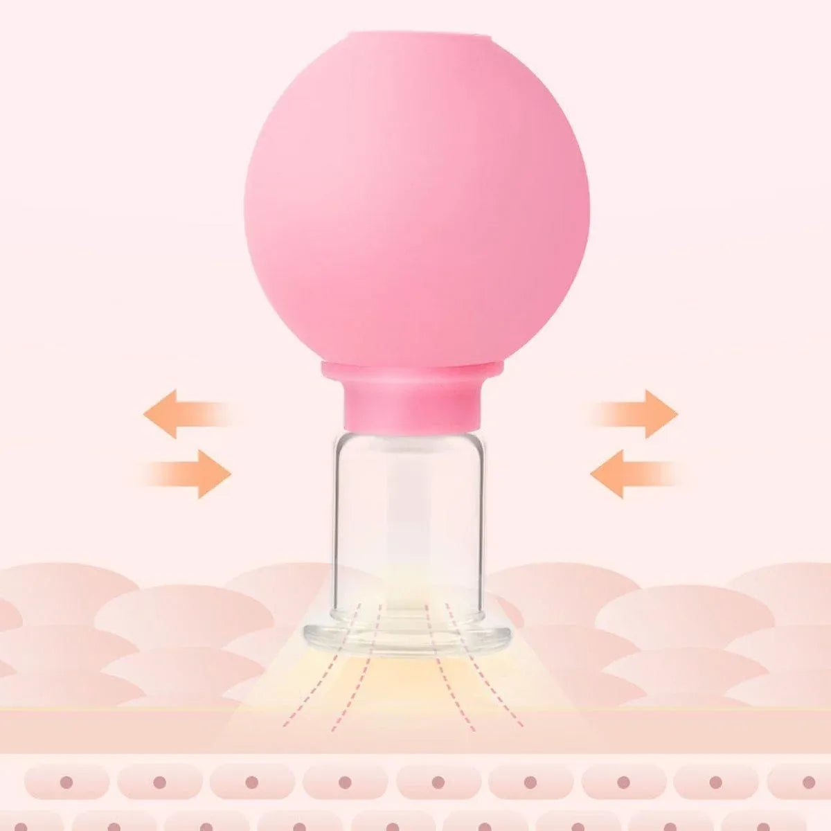 4-Piece Pink Manual Cupping Cup Set