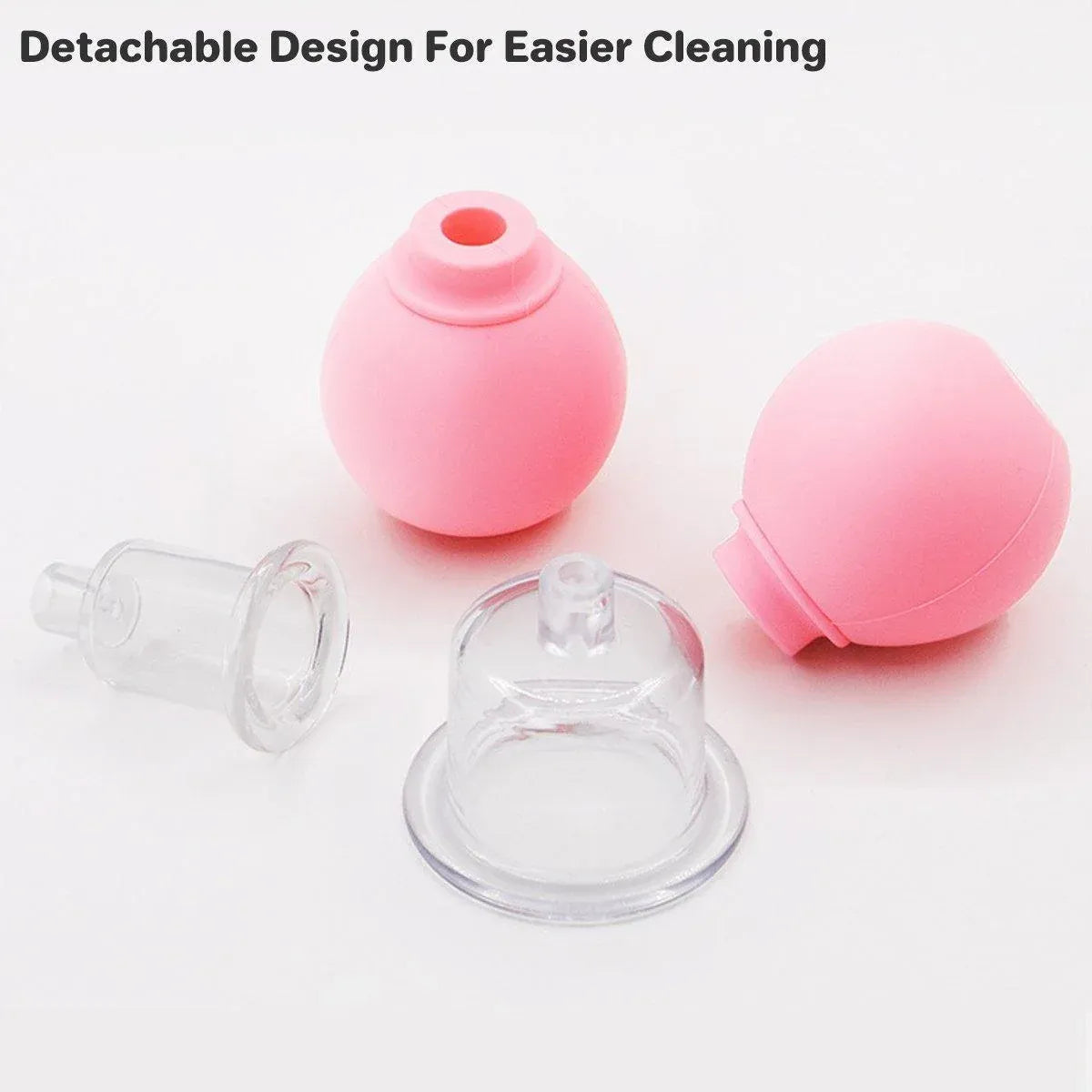 4-Piece Pink Manual Cupping Cup Set