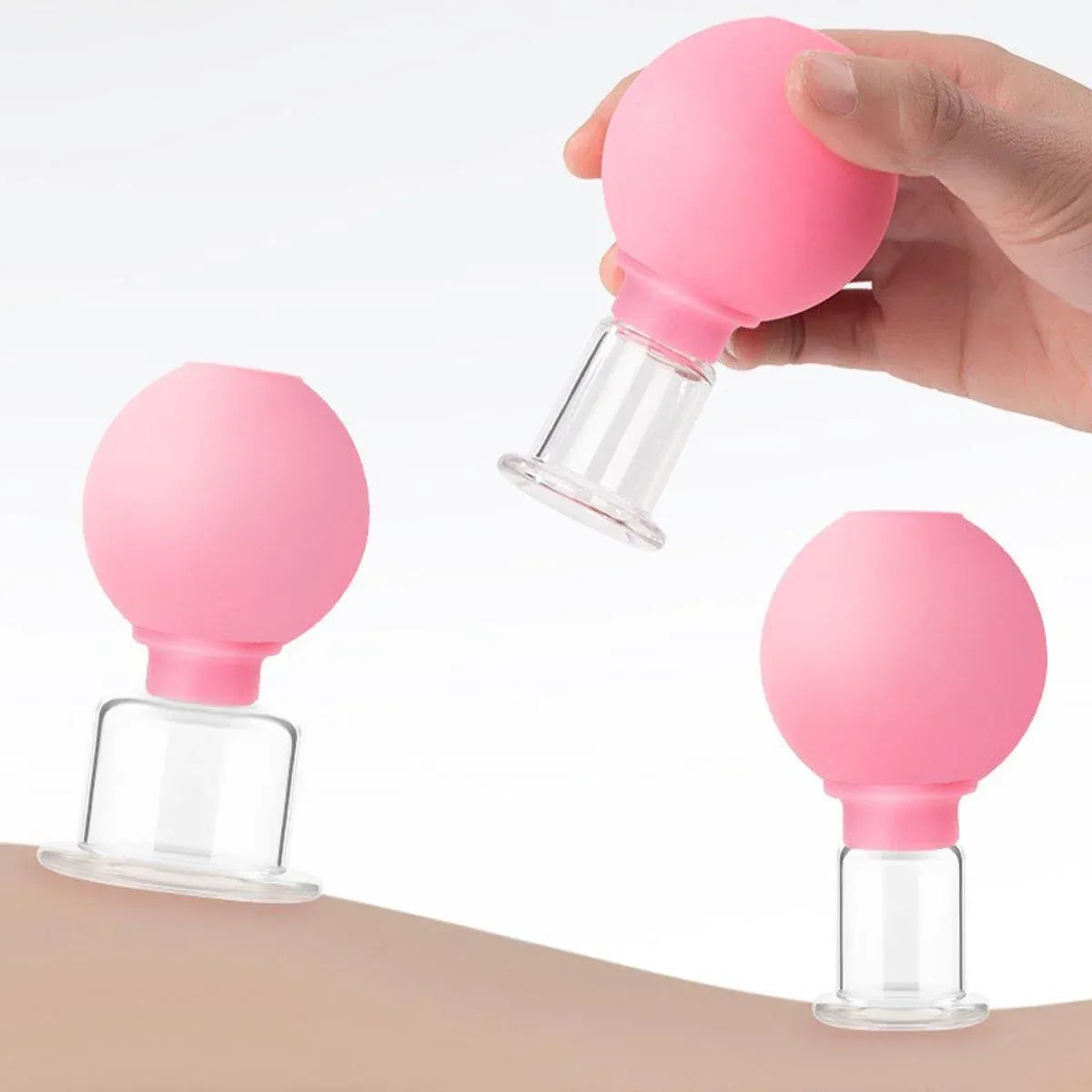 4-Piece Pink Manual Cupping Cup Set