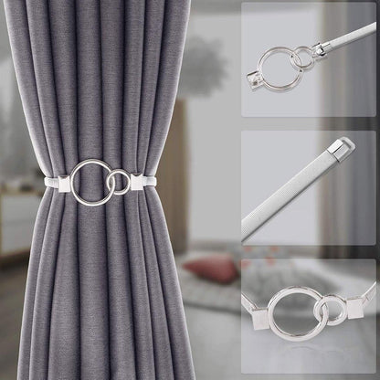 4-Piece Silver Spring Curtain Tieback Set