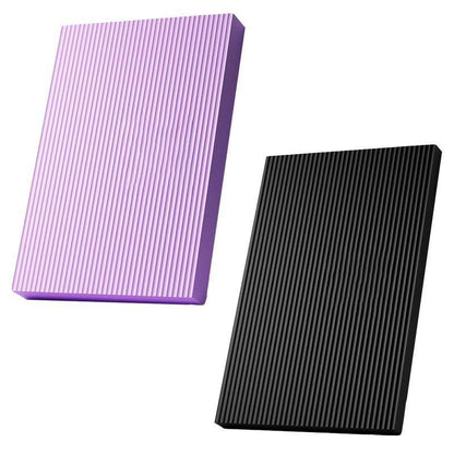 Balance Mat Non Slip Yoga Fitness Mat Flat Support for Home Workout Exercises - Black
