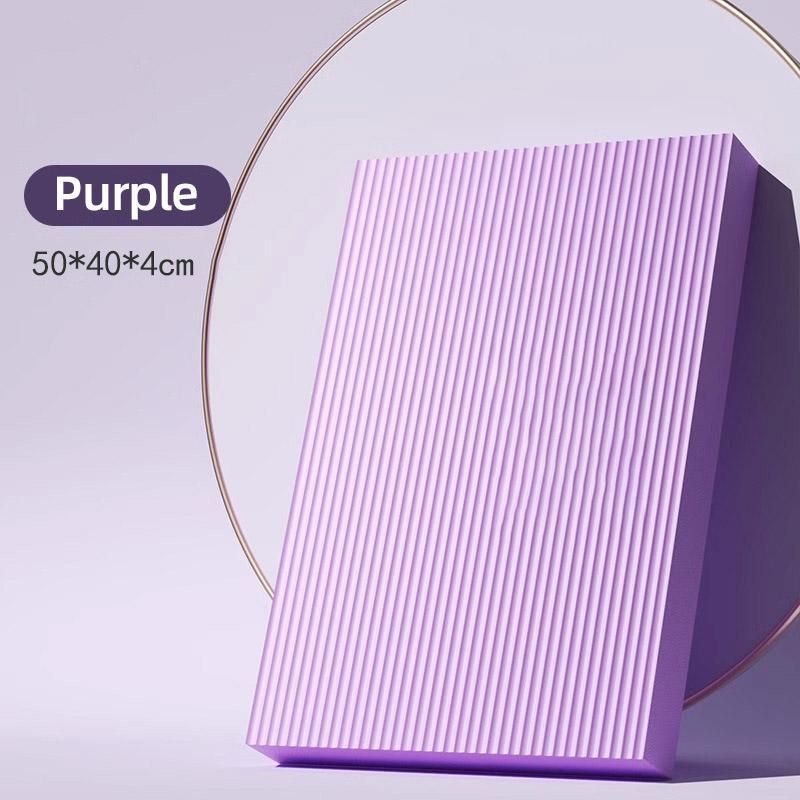 Balance Mat Non Slip Yoga Fitness Mat Flat Support for Home Workout Exercises - Purple