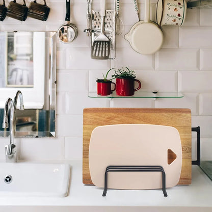 Kitchen Counter Chopping Board Rack Multifunction Dish Drying Storage Holder
