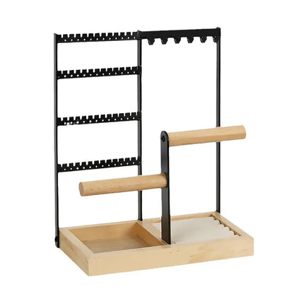Jewelry Earring Bracelet Display Rack Jewellery Stand Necklace Organizer Holder - Black