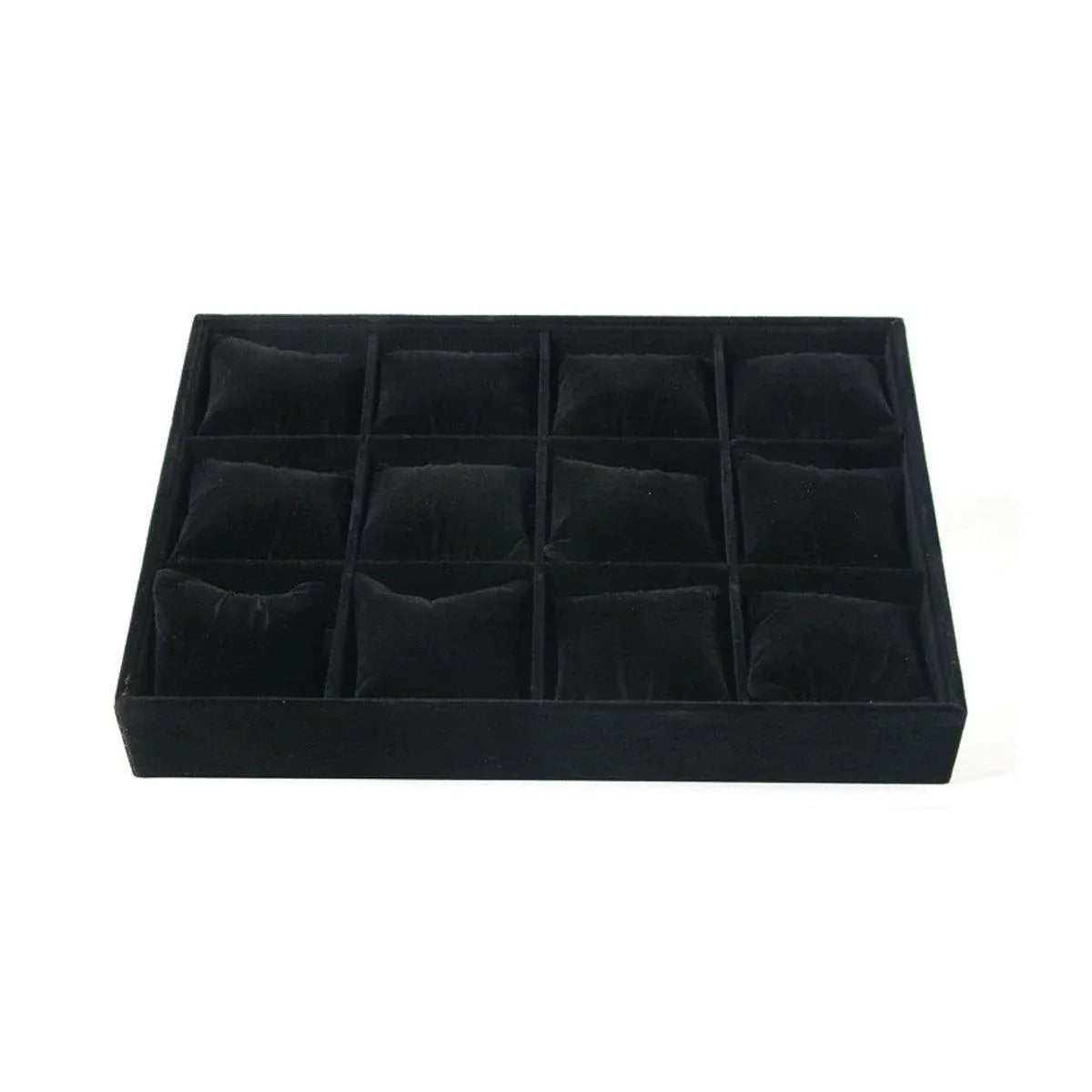 1-Piece Black Velvet Watch and Jewellery Display Tray