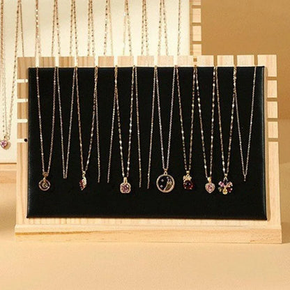 Jewellery Display Rack Necklace Hanging Organiser Jewellery Storage Rack Stand - Beige