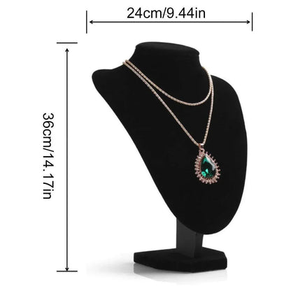 1-Piece Black Velvet Necklace Display Stand