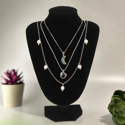 1-Piece Black Velvet Necklace Display Stand