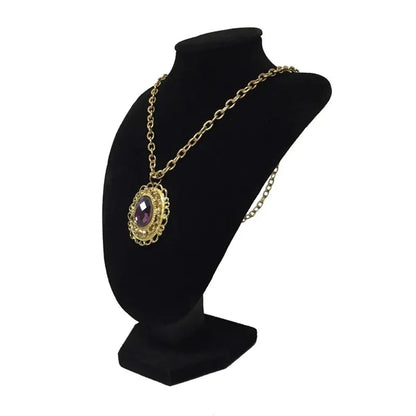 1-Piece Black Velvet Necklace Display Stand