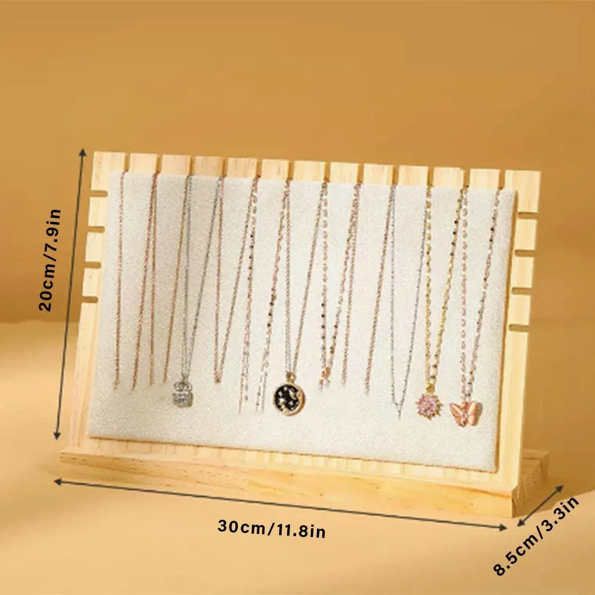 Jewellery Display Rack Necklace Hanging Organiser Jewellery Storage Rack Stand - Black
