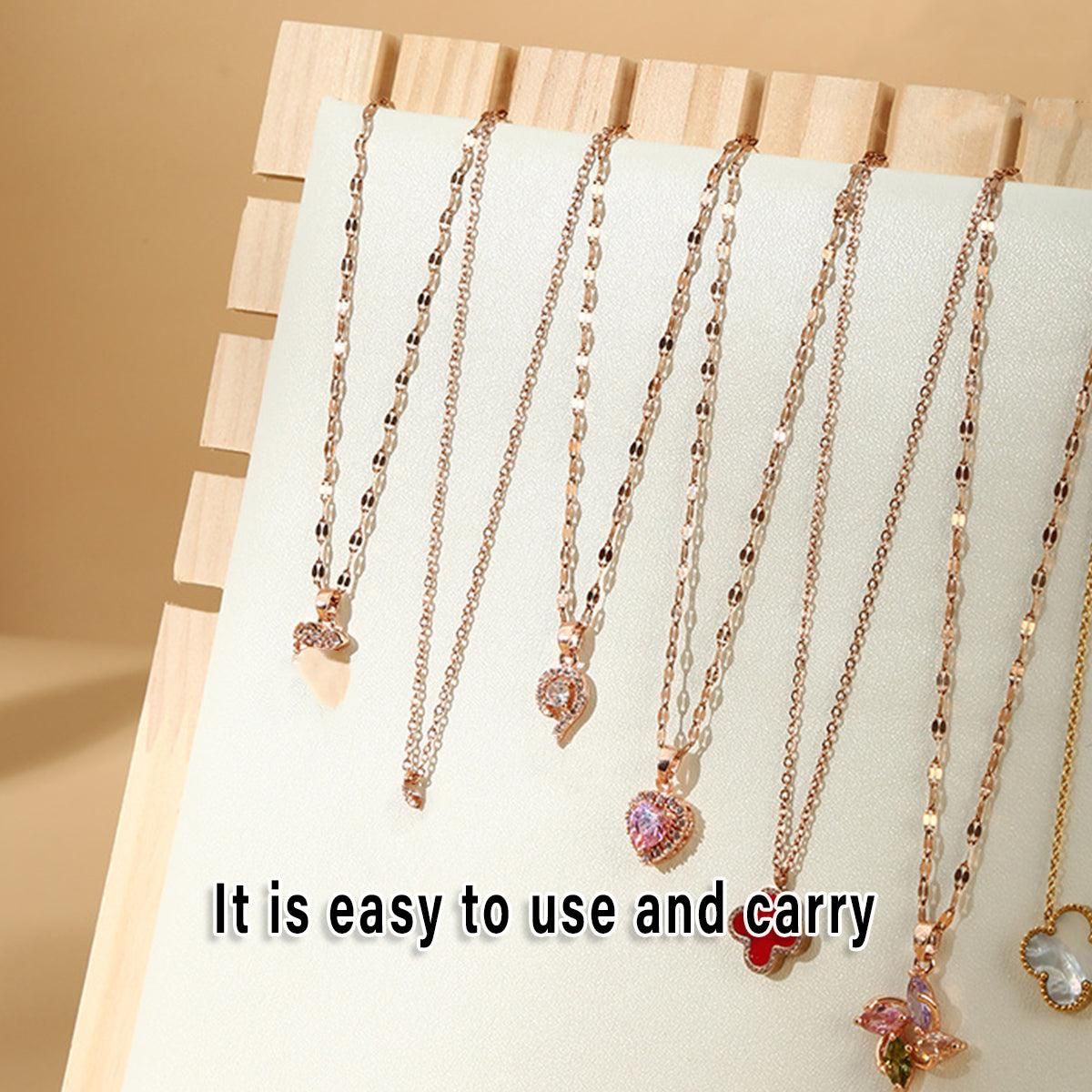 Jewellery Display Rack Necklace Hanging Organiser Jewellery Storage Rack Stand - Black