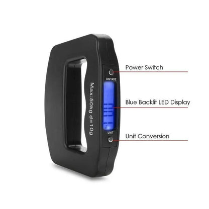 Digital Hanging Luggage Scale, Portable Travel Suitcase Weighing Scale - 1 Pc