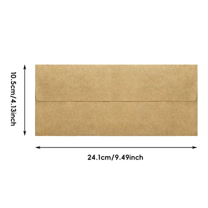 100Pcs Blank Kraft Paper Self Adhesive Business Envelope Mailing PeelSeal Use