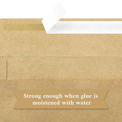 100Pcs Blank Kraft Paper Self Adhesive Business Envelope Mailing PeelSeal Use