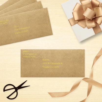 100Pcs Blank Kraft Paper Self Adhesive Business Envelope Mailing PeelSeal Use
