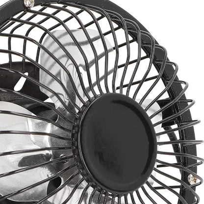 USB Desk Fan 4 Inch Metal Frame Black Portable Table Fan, 1 Piece