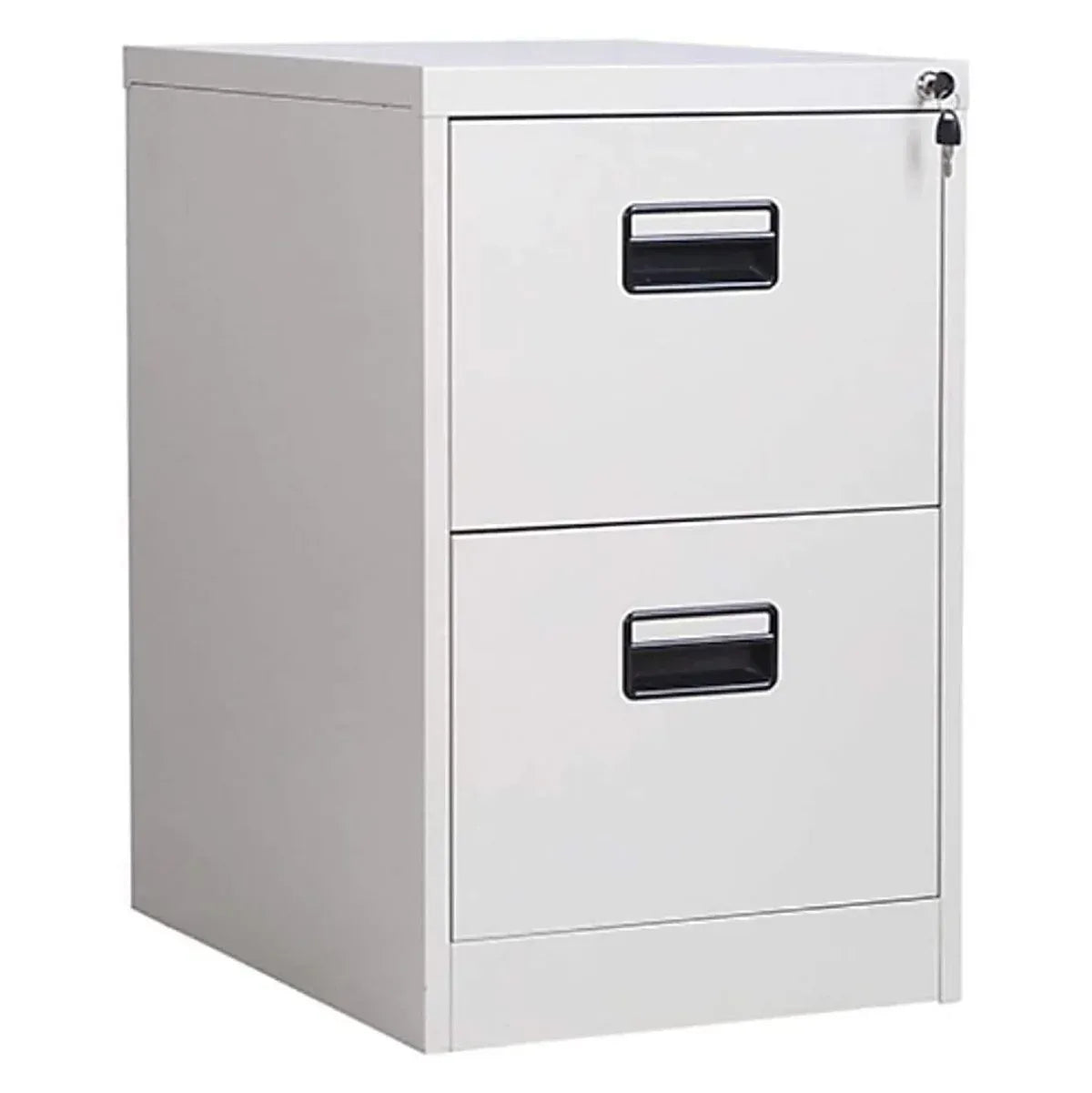 2 Drawer Lockable Steel File Cabinet Office Storage Document Organiser Secure