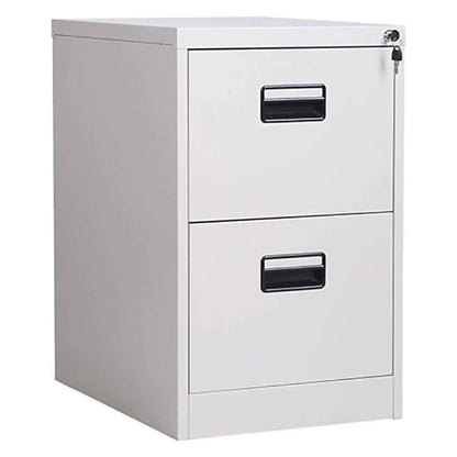 2 Drawer Lockable Steel File Cabinet Office Storage Document Organiser Secure