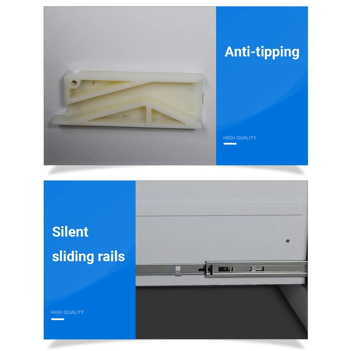 2 Drawer Lockable Steel File Cabinet Office Storage Document Organiser Secure