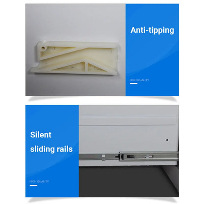 2 Drawer Lockable Steel File Cabinet Office Storage Document Organiser Secure