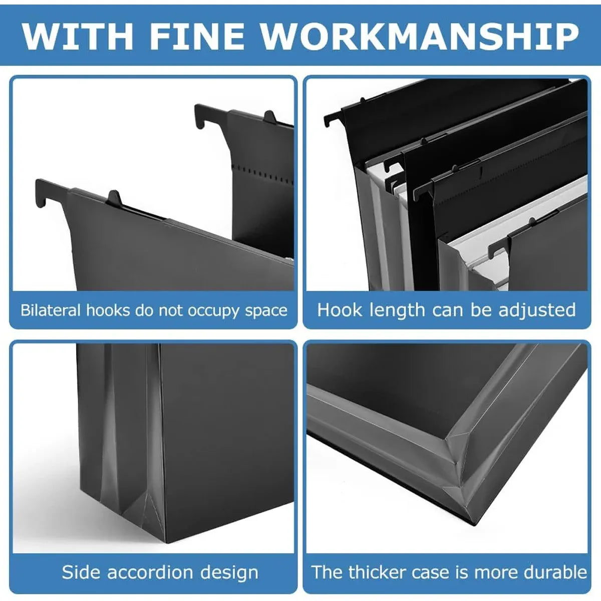 Waterproof Hanging File Folder Durable Tear Resistant  for Document Storage