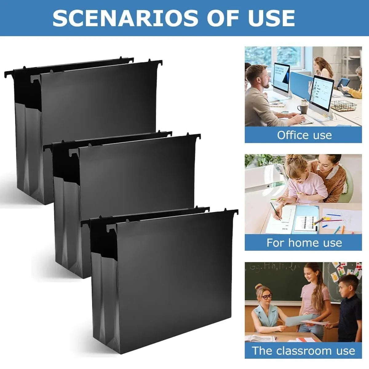 Waterproof Hanging File Folder Durable Tear Resistant  for Document Storage