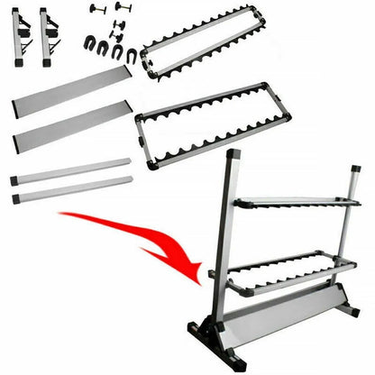 1 Fishing Rod Storage Rack with 24 Positions