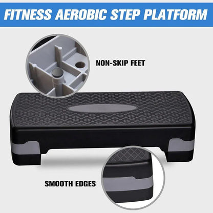 1-Piece Black Aerobic Step Platform