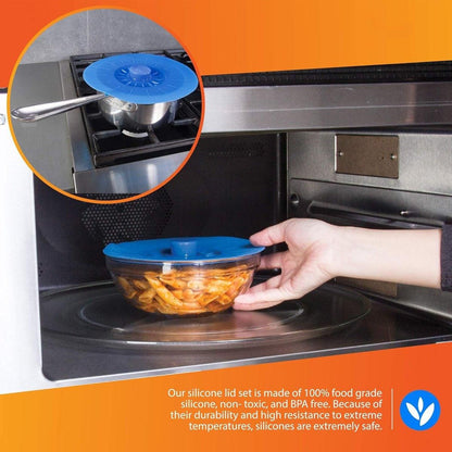 5-Piece Blue Food Cover Set in Assorted Sizes