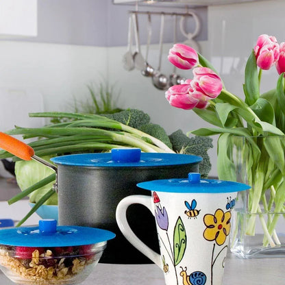 5-Piece Blue Food Cover Set in Assorted Sizes