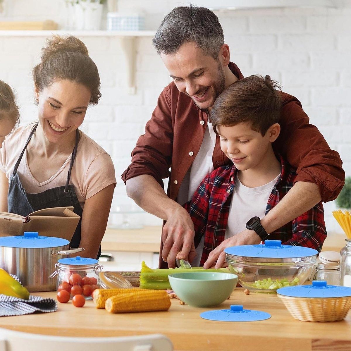 5-Piece Blue Food Cover Set in Assorted Sizes