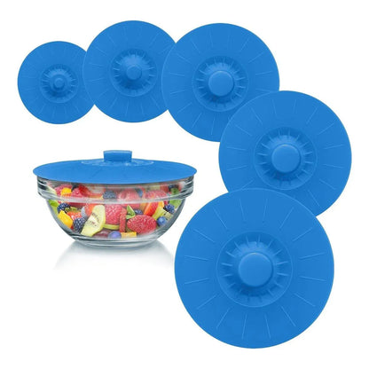 5-Piece Blue Food Cover Set in Assorted Sizes