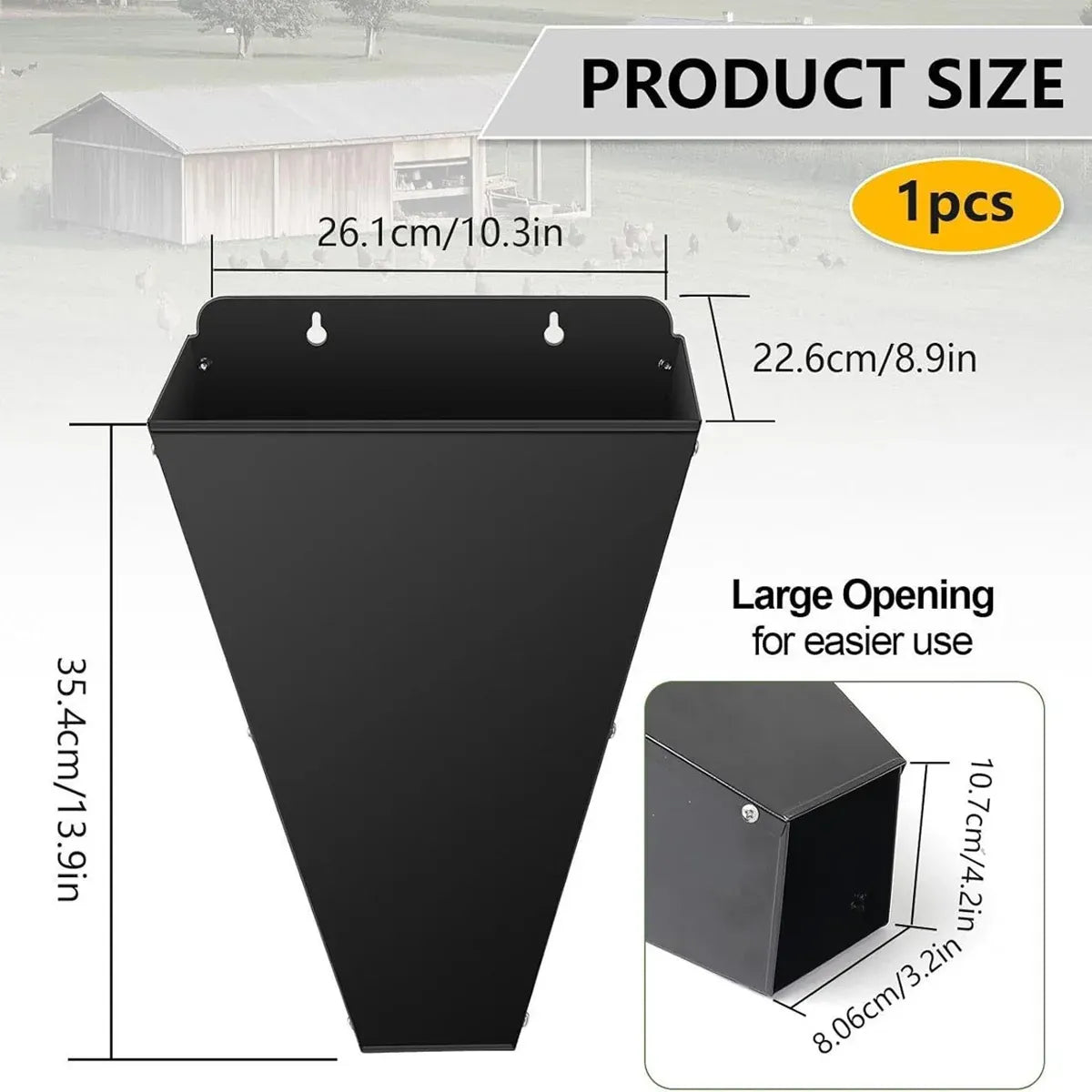 Metal Poultry Restraint Cone Flat Back Funnel Cone for Chicken Duck Goose