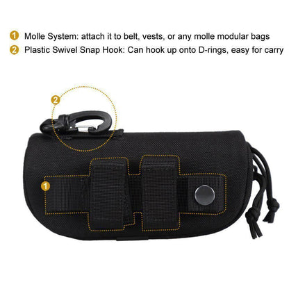 2-Piece Black Zipped Eyewear Case Set