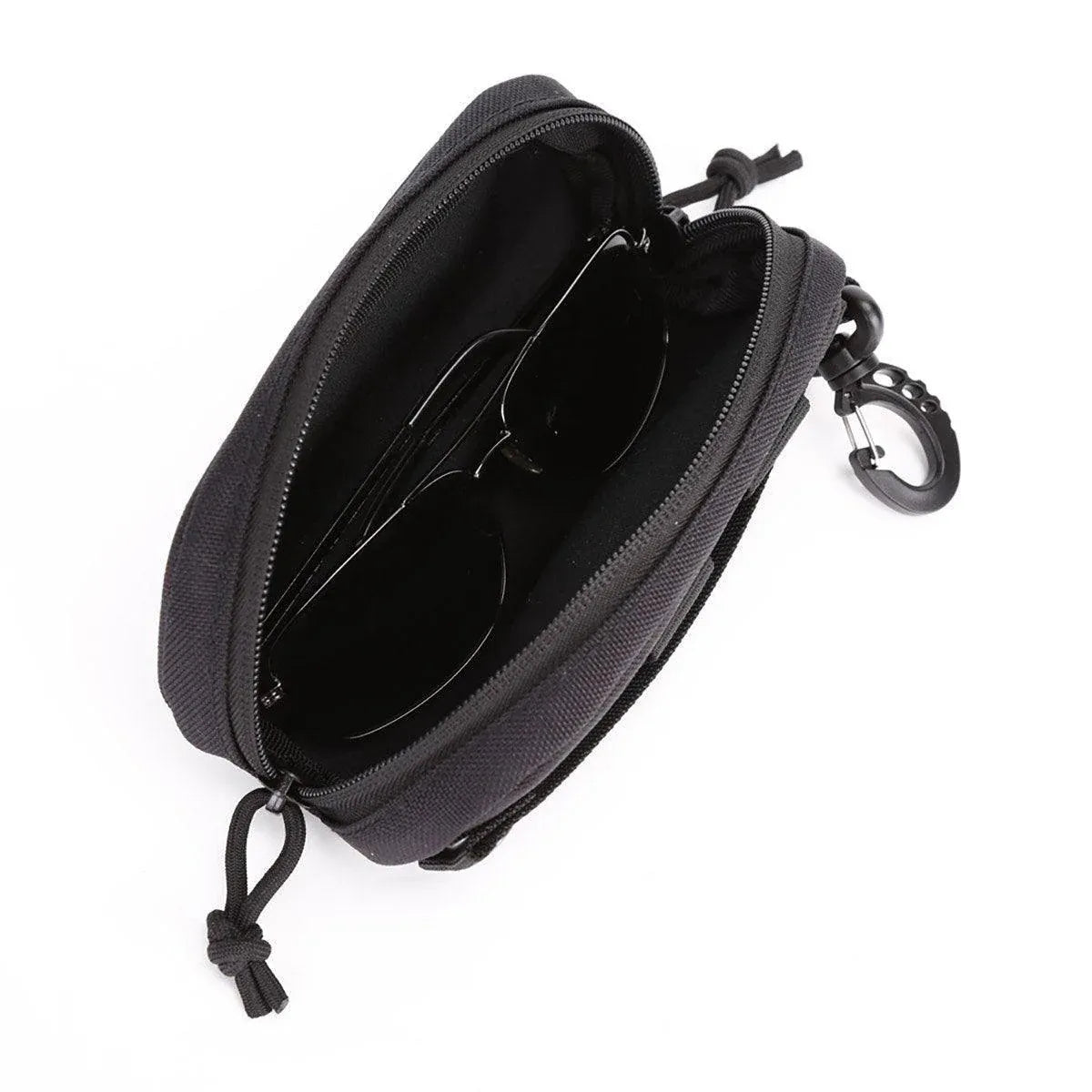 2-Piece Black Zipped Eyewear Case Set