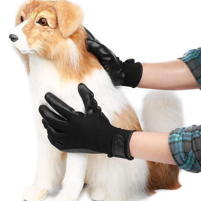 Black Pet Grooming Gloves - 1 Pair (2 Pieces)