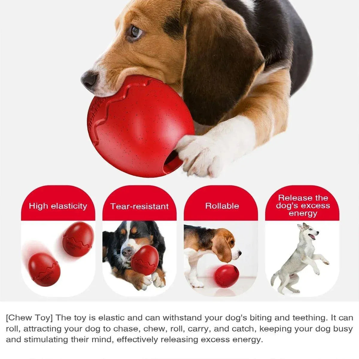 Licking Dog Gnawing Toy Slow Feeder Dinosaur Eggs Interactive Slow Food Dog Toy - Black