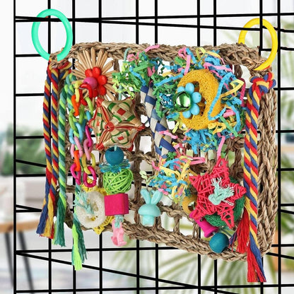 1-Piece Multicolour Bird Cage Climbing Net Toy, 28 x 21 cm