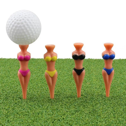 25-Piece 80 mm Novelty Figure Golf Tee Set, Assorted Colours