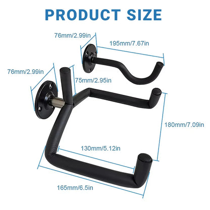 Wall Mounted Guitar Hanger Split Type for Guitar Studio Space Saving Secure Hold