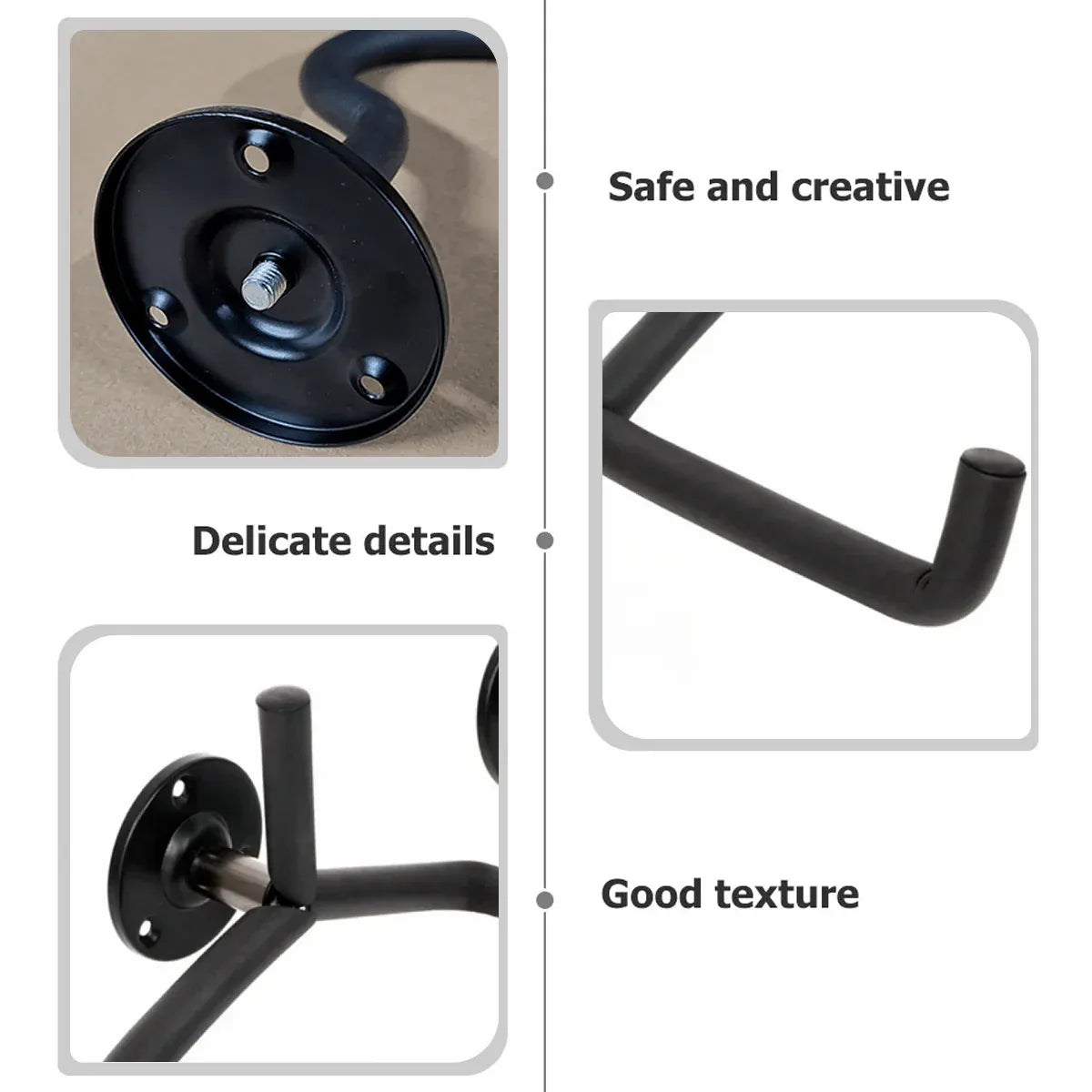 Wall Mounted Guitar Hanger Split Type for Guitar Studio Space Saving Secure Hold