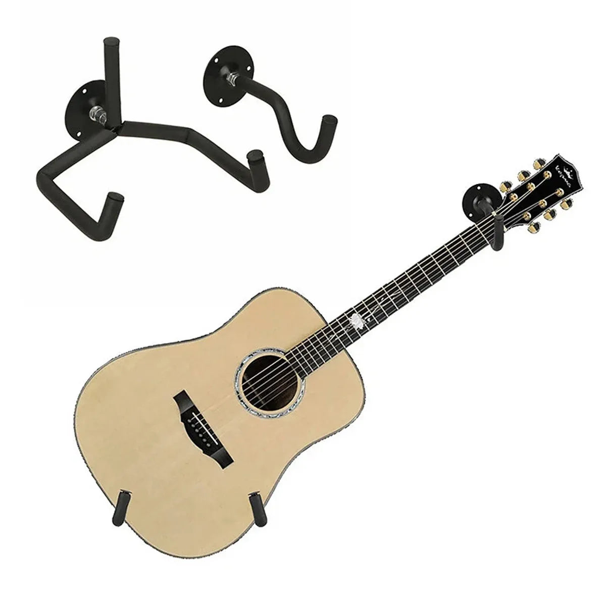Wall Mounted Guitar Hanger Split Type for Guitar Studio Space Saving Secure Hold