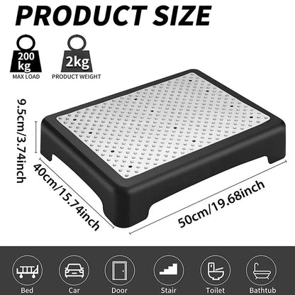 Non-Slip Half Step Stool 50 x 40 x 9.5 cm Indoor Outdoor Mobility Step, 1 Piece