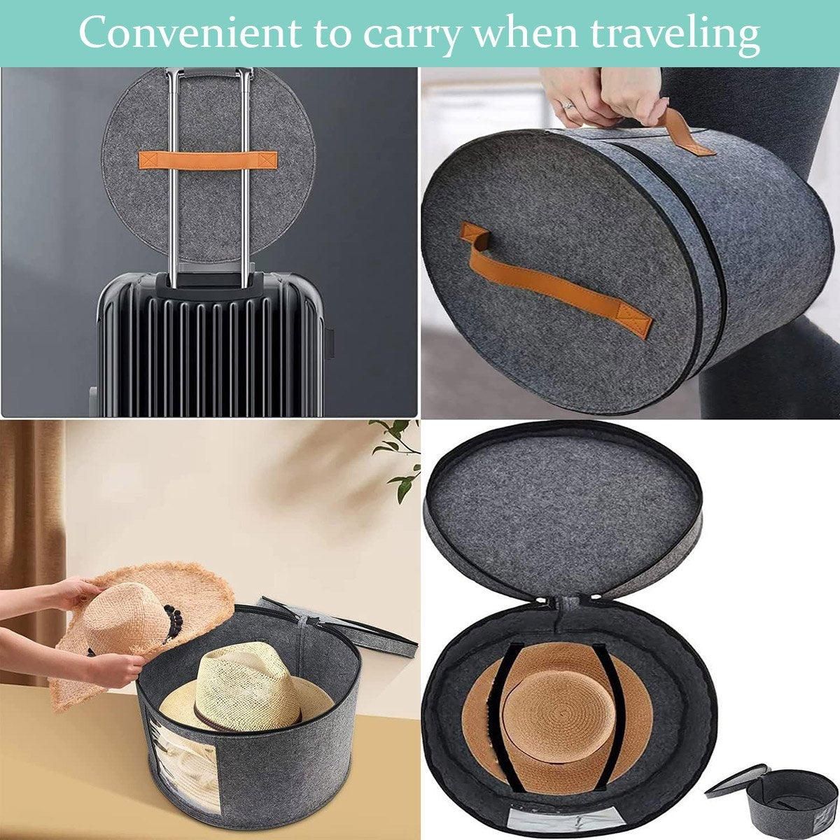1-Piece Grey Felt Hat and Clothing Storage Case