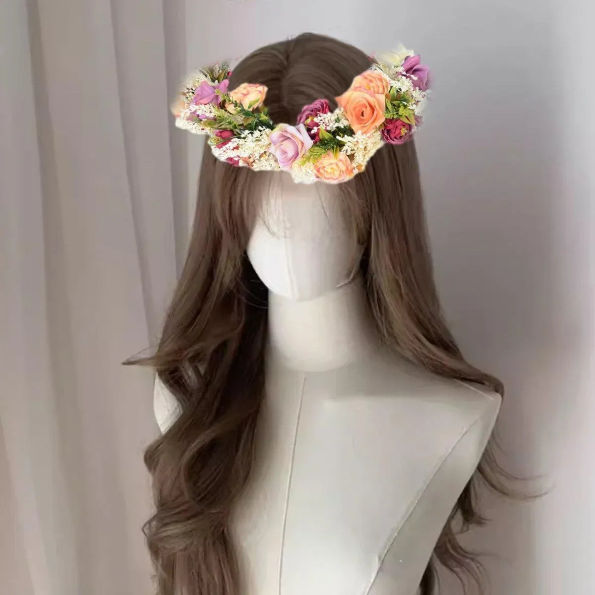 Artificial Flower Wreath Headband