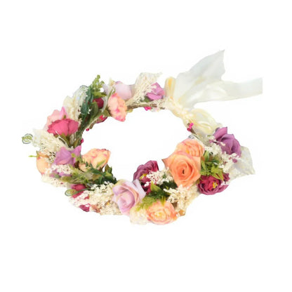 Artificial Flower Wreath Headband