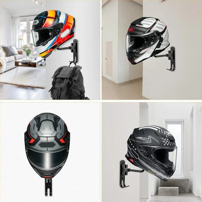 2PCS Motorcycle Helmet Rack Hole free Hat Display Wall Hanging Holder Rack